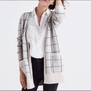 Madewell Ryder Cardigan in Bird’s-eye Windowpane